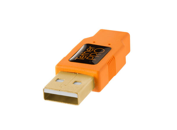 TetherPro USB 2.0 Male to Mini-B 8-pin Hi-Vis Orange 4.6m